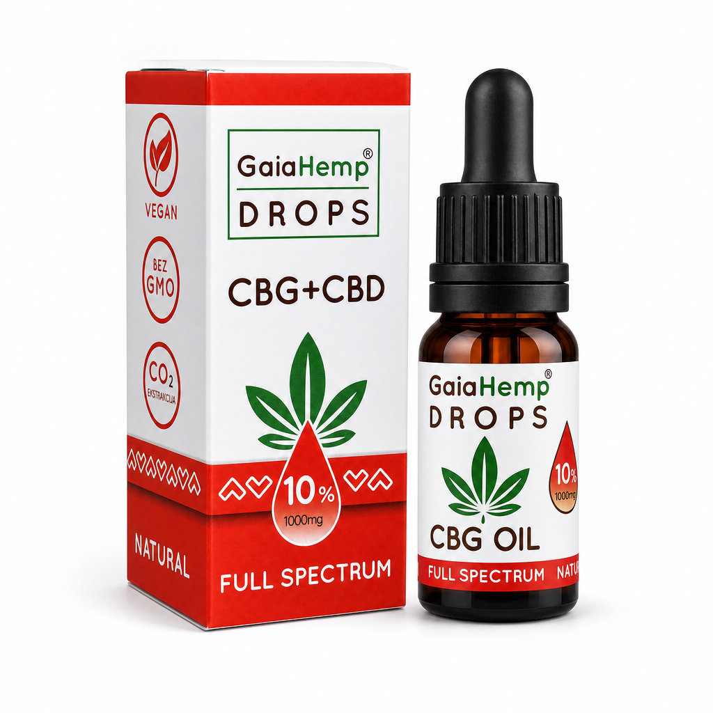 CBG + CBD olej – Full Spectrum kvapky / 1000 mg CBG + 1000 mg CBD