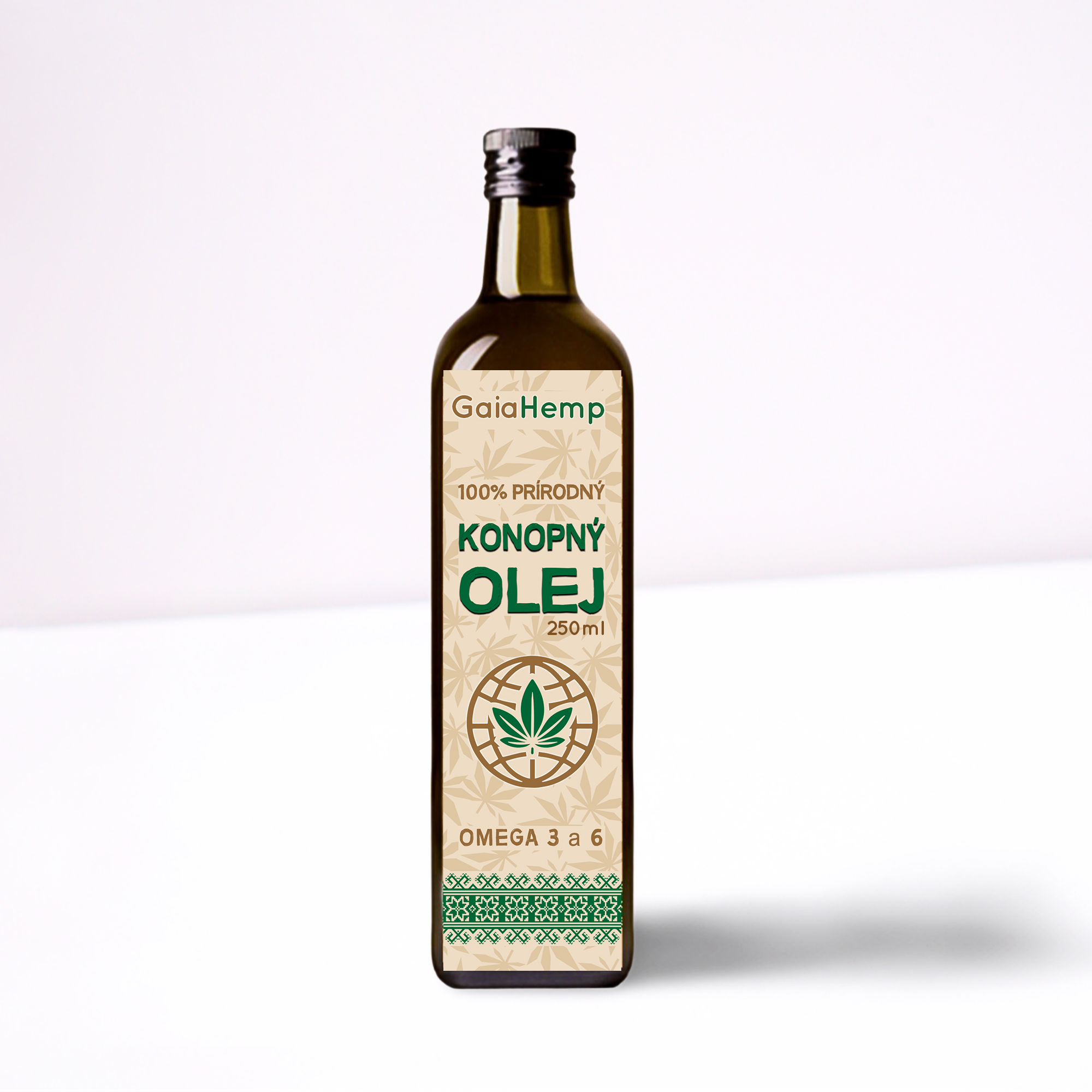 GaiaHemp Konopný olej 100% prírodný 250ml