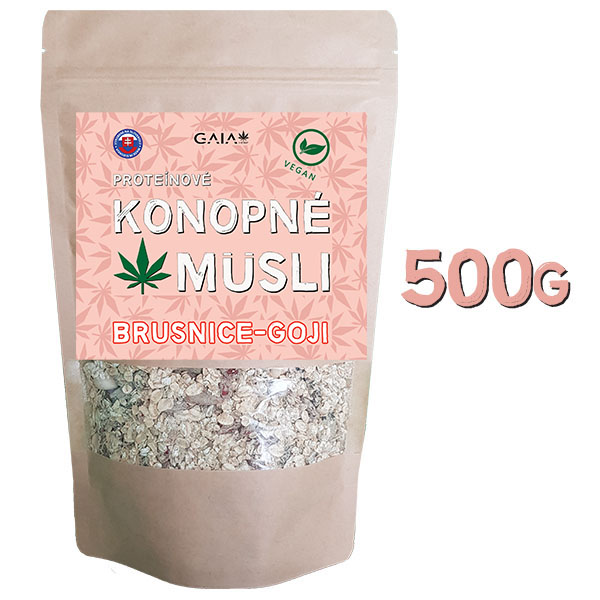 KONOPNÉ MUSLI / brusnice - goji 500g