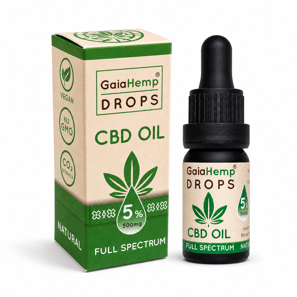 CBD olej 5 % – Full Spectrum kvapky / 500 mg CBD