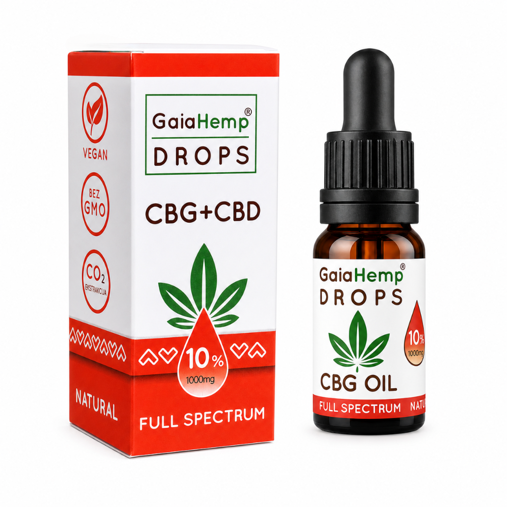 CBG + CBD olej – Full Spectrum kvapky / 1000 mg CBG + 1000 mg CBD